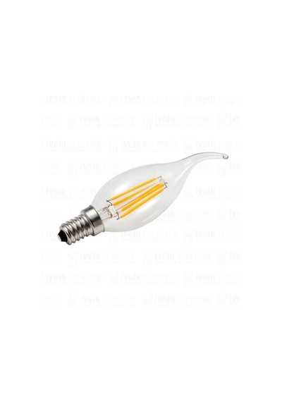 Ecolite E14 Filament Kıvrık Mum Ampul 4W 470 Lm 2700K Sarı Işık