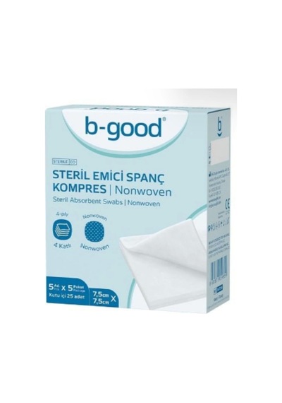 B-Good Steril Emici Spanç Kompres 25'li 7.5 x 7.5 CM