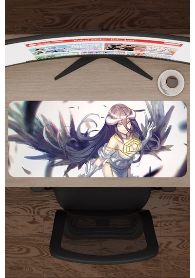 Overlord Kaymaz Dikişli Kauçuk Oyuncu Mousepad V4 - 70x30 Xl Gaming Mouse Pad Fare Altlığı