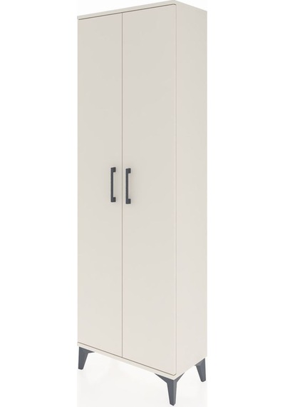 Arges Dolap Tek Raflı 2 Kapaklı Tek Askılı 60x30x182 Aytaşı-a... Aytaşı