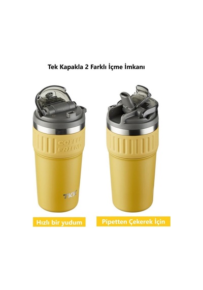Tkk Çelik Termos Mug 630ml Sarı