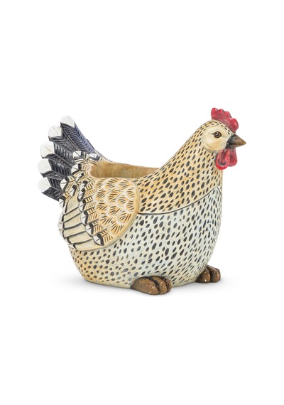 27-gallo-720 Horoz Saksısı, Bej/siyah Belirtilmemis