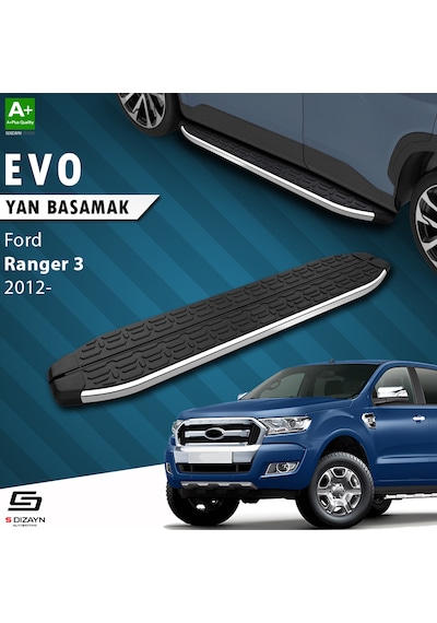 S-dizayn Ford Ranger 3 Evo Krom Yan Basamak 203 Cm 2012 Üzeri