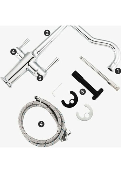 Movecci Dual Flow Çift Akışlı Eviye Mutfak Batarya Ingiliz Tarzı