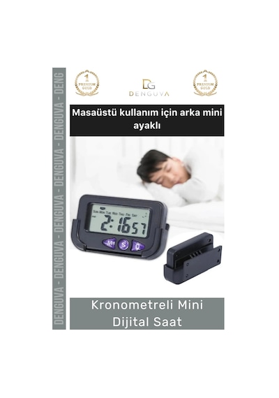 Dijitalsaat Otomobil Ev Ofis Masaüstü Alarm Tarih Portatif Hassas Kronometreli Mini Dijital Saat Çok Renkli