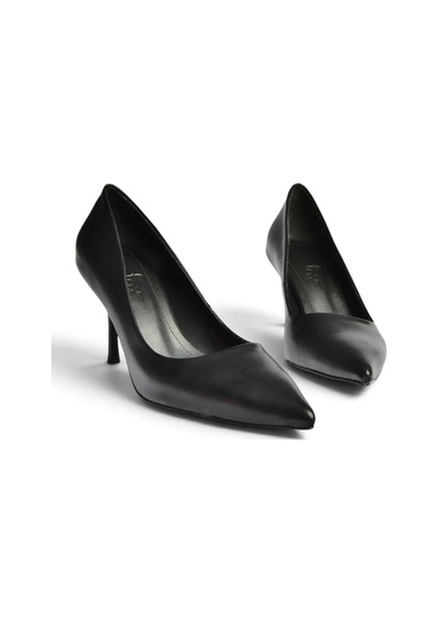 Fox Shoes Z676050009 Siyah İnce Topuklu Kadın Stiletto Ayakkabı