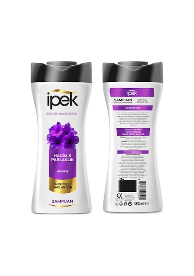 İpek İnce Telli Saçlar İçin Menekşe Özü Şampuan 480 Ml X 3 Adet PKT.IPEK.011