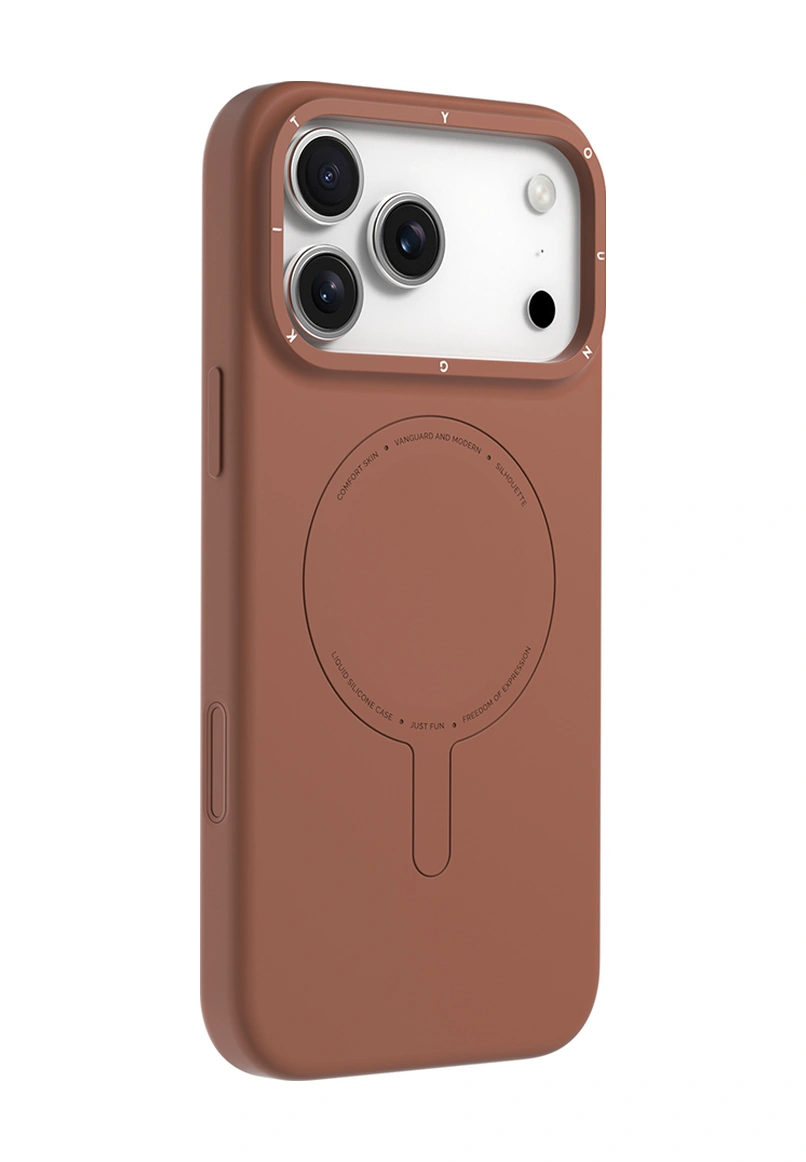 Apple Uyumlu iPhone 17 Pro Kılıf M-safe Şarj Özellikli Youngkit Morandi Serisi Kapak Kahverengi Kahverengi