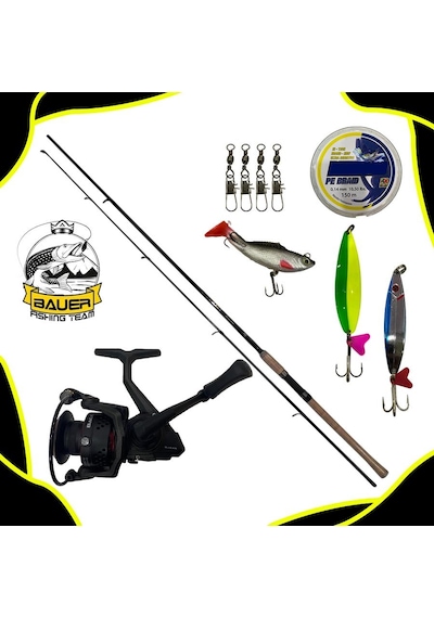 Bauer Air Light 3000 Daiko 240 Cm 10-40 Gr Spin Olta Takımı Seti