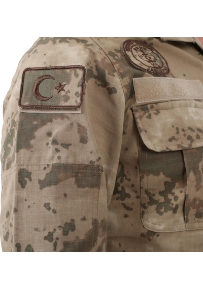 Astrid T Kamuflaj Giyim Cepli Giysi Görev Giysisi Single Sword Jandarma Eğitim Uzun Kollu Kışlık Gömlek Çok Renkli