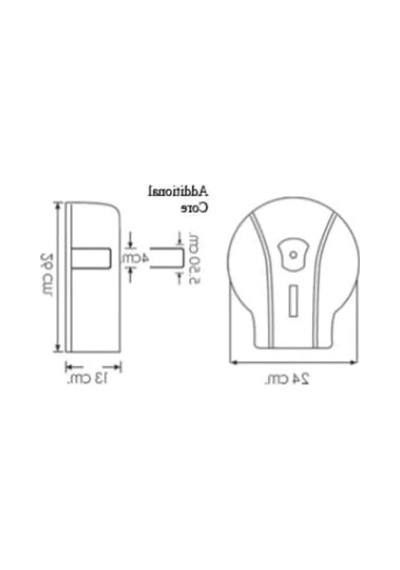 Jumbo Tuvalet Kağıdı Dağıtıcı Dispenser - Beyaz 16.5 x 12.2 x 11.2 CM