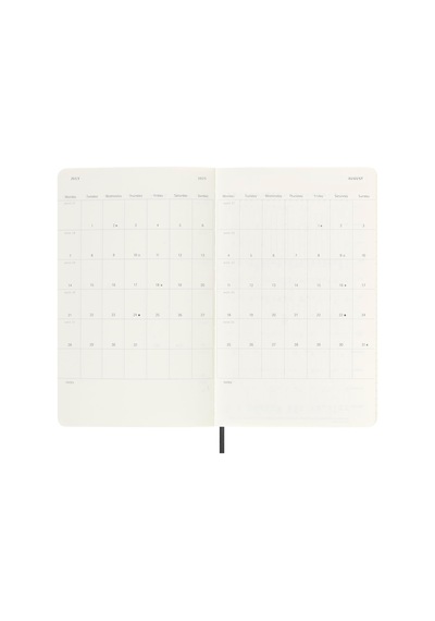 Moleskine Haftalık Planlayıcı, 12 Ay 2025 Için Notlar Için Yer Su Diğer