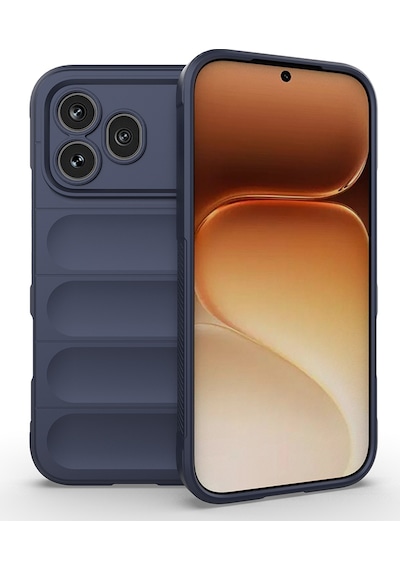 Maks Technology Honor 600 Pro 5g Kılıf Esnek Tpu Oyuklu Arka Yüzey Tasarımlı Mkst Etnik Silikon Kapak - Lacivert