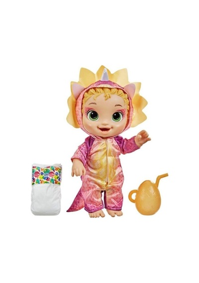 Baby Alive F0933 Baby Alive Dino Cuties Sarışın Bebessauro, Triceratops