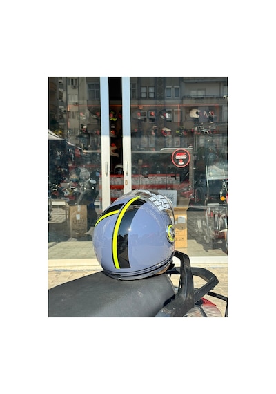 Nero Retro Motosiklet Kask - Ece Sertifikalı Yeşil