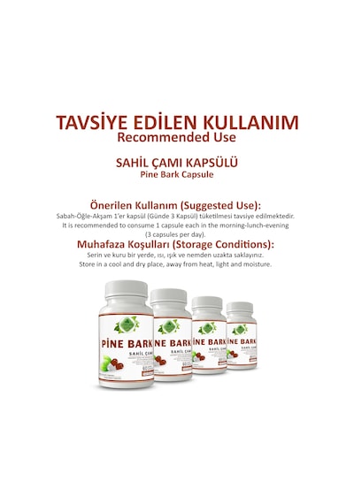 Gökçek Şifa Sahil Çamı (Pine Bark Capsule) 60 Kapsül