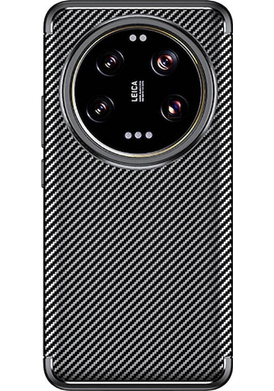Xiaomi Uyumlu Mi 14 Ultra Kılıf Negro Karbon Tasarım Silikon Kılıf