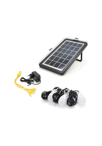 Everton Rt-999 Solar Panelli /ledli Güneş Enerjili Radyo Usb/ 3 Adet Ampul Şarjlı Solar 9v