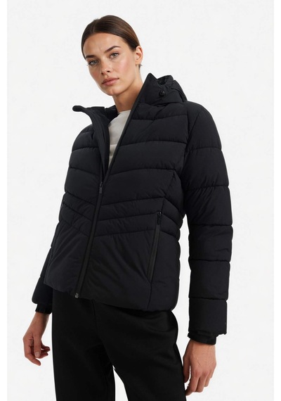 Defacto Defactofit Su İtici Regular Fit Kapüşonlu Fermuarlı Cepli Mont C8141ax25wnbk81 Siyah-bk81