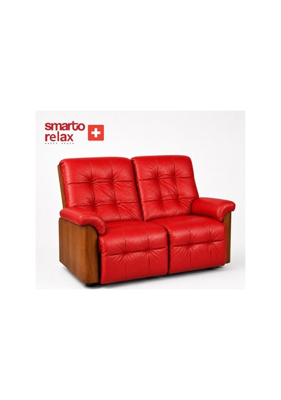 Smarto Relax Berlin İkili Yatar Ayak Uzatmalı Ergonomik Deri Tv Koltuğu Baba Koltuğu Kırmızı