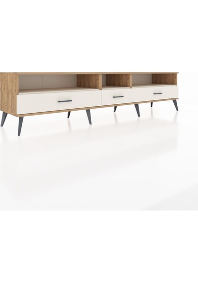 Hyperion Tv Ünitesi 3 Raflı 3 Çekmeceli 220x44x51 Çam-aytaşı Aytası/aytası - Atlas Çam Hyperion Tv Ünitesi 3 Raflı 3 Çekmeceli 220x44x51 Çam-aytaşı Aytası/aytası - Atlas Çam