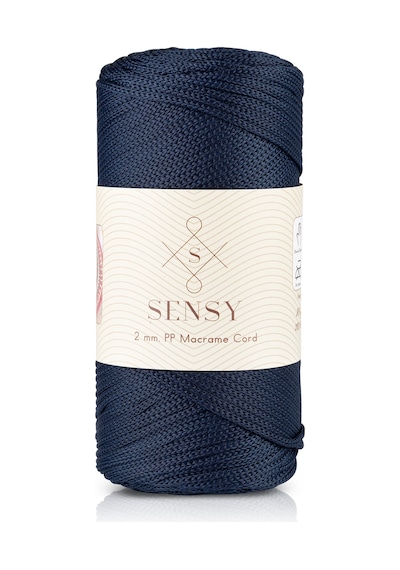 Sensy 2 Mm - 200 Gr Polyester Makrome Ipi Lacivert 230 M Polyester Makrome Ip Supla Ip Ve Çanta Ipliği