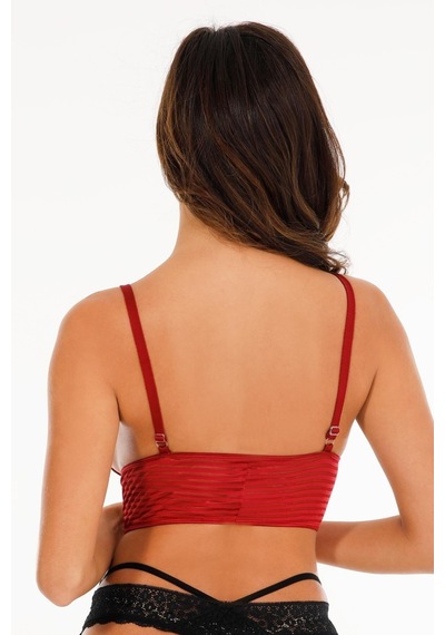 Sensu Kadın Ayarlanabilir Askılı Bralet Büstiyer - Bra2023 Bordo Bordo