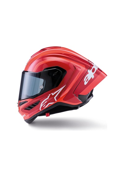 Alpinestars Supertech R10 Carbon Arius Spor Motosiklet Kaskı Siyah Beyaz Kırmızı Siyah - Beyaz - Kırmızı