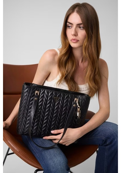 Guess Stacey Tote Çanta-gg974125 siyah