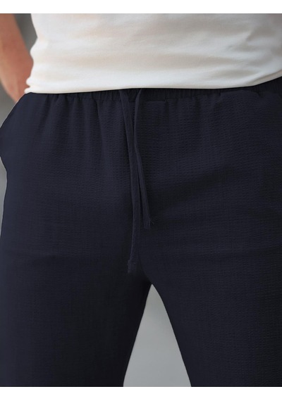 Madmext Lacivert Regular Fit Erkek Pantolon E6572