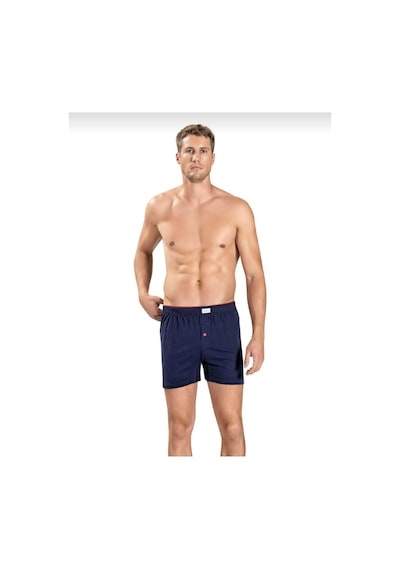 Jiber 127 Erkek Havlu Kemer Penye Boxer Tekli Lacivert