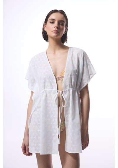 Penti Kırık Beyaz Brode Kaftan