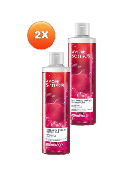 Avon Raspberry Delight Frambuaz Ve Frenk Üzümü Kokulu Duş Jeli 2 x 250 ML