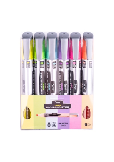 Serve Likit Pastel Kalem 6 Li 124-Pembe
