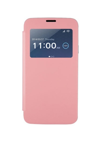 Anymode G900 Galaxy S5 İle Uyumlu View Flip Cover Kılıf Pembe