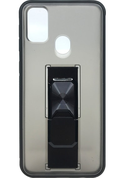 Nettech Samsung Galaxy M21 Uyumlu Microcase Mıknatıs Yüzüklü Arka Koruma Kılıf - Siyah Siyah