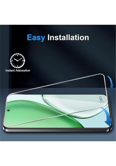 Honor Magic 8 Lite İle Uyumlu Karbon Tasarım Silikon Telefon Kılıfı Ve Temperli Cam Ekran Koruyucu Koyu Yeşil