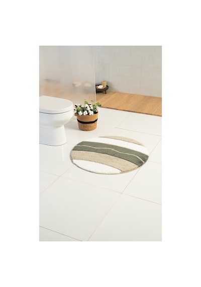 Buççin Online Mağaza Akrilik Nesa 80x80cm Tekli Banyo Paspası , Halı Akrilik Kalın 12 Mm + Çok Renkli