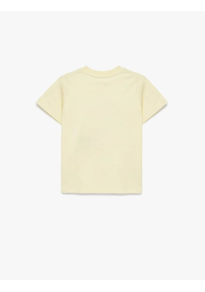 Koton Pullu Payetli Sarı Kız Çocuk T-shirt 6skg10114ak Sarı