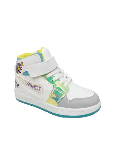 Callion 048 Deri Sneakers Kız Çocuk Spor Ayakkabı 31-35 Beyaz Buz Su Yeşili Beyaz
