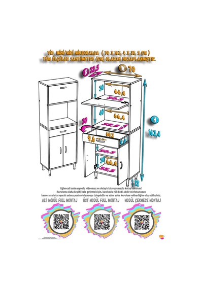 Vio 70 Cm 1 Fırın Veya Mikrodalga Dolabı Çekmeceli Kapaklı Çok Amaçlı Mutfak Dolabı Beyaz Vio 70 Cm 1 Fırın Veya Mikrodalga Dolabı Çekmeceli Kapaklı Çok Amaçlı Mutfak Dolabı Beyaz