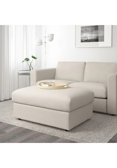 Ikea Bej Modern Kanepe - Saklama Gözlü Puf