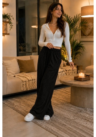 Unika Boutique Kadın Tek Alt Simli Eşofman Siyah
