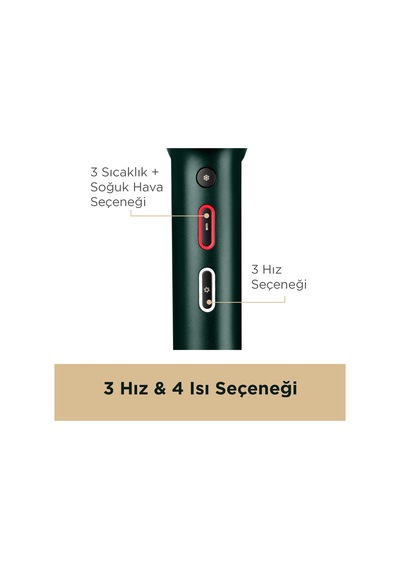 BaByliss Air Power Pro Dijital 1700w Motor İyon Etkili Yüksek Hızlı 4 Isı Ayarlı Saç Kurutma Makinesi D6555de