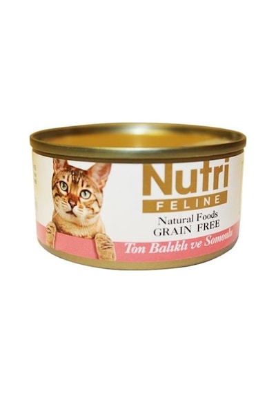 Nutri Feline Ton Balıklı ve Somonlu Tahılsız Konserve Yetişkin Kedi Maması 12 x 85 G