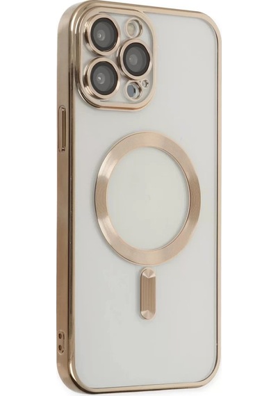 Newface Apple İphone 14 Pro Kılıf Kross Magneticsafe Kapak - Gold Altın