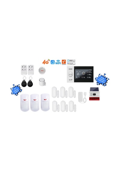 Akıllı Güvenlik Alarm Sistemleri Güneş Enerjili Dış Siren Ve Pet Uyumlu Standart Plus Set