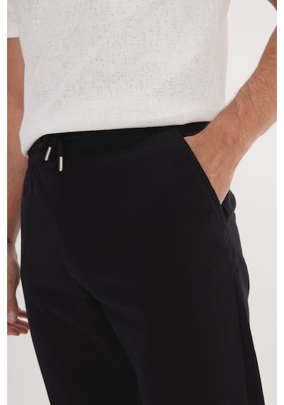 AC&Co / Altınyıldız Classics Erkek Sıyah %100 Pamuk Slim Fit Dar Kesim Beli Bağlamalı Yan Cepli Pantolon Siyah AC&Co / Altınyıldız Classics Erkek Sıyah %100 Pamuk Slim Fit Dar Kesim Beli Bağlamalı Yan Cepli Pantolon Siyah