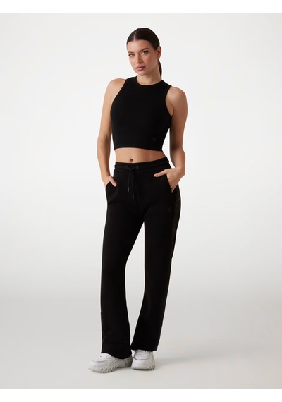 Guess Edie Ribana Örgülü Kadın Crop Atlet V3gp19k8rt2 Siyah