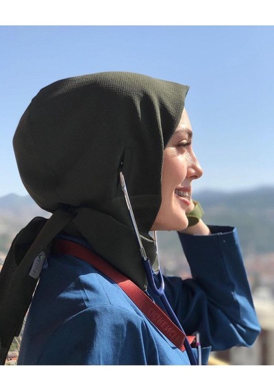 Prof. Medikal Tesettür Bone Eşarp Yüzücü , Stetoskop Girişli ,sağlık Çalışanları İçin 001